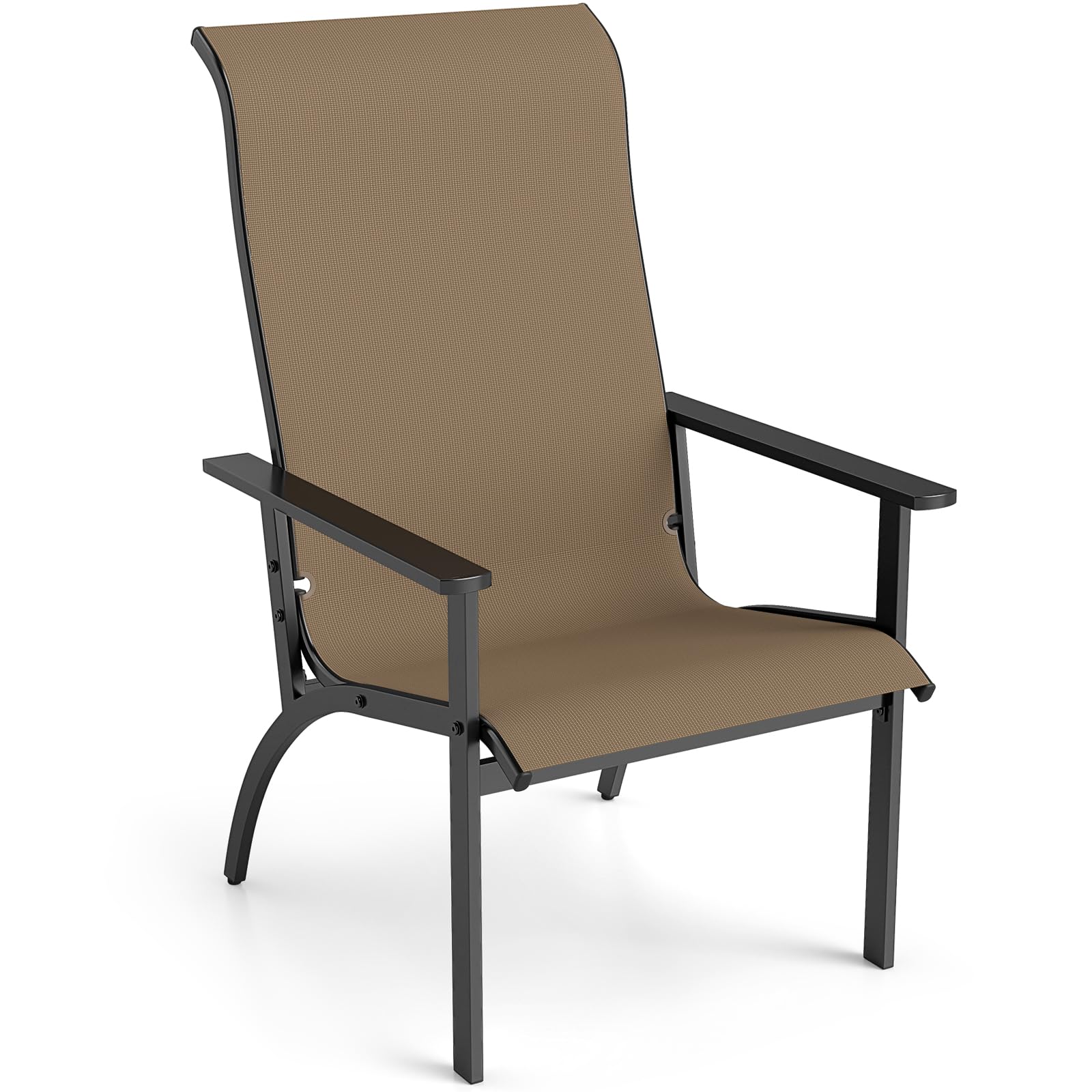 Tangkula Fabric Adirondack Chair with 400 lbs Weight Capacity